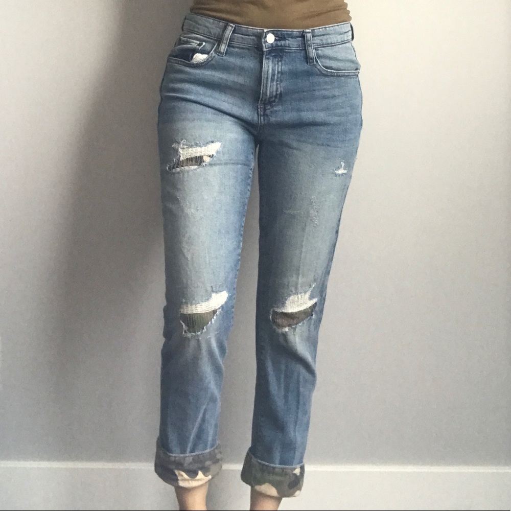 Gap camo girlfriend jeans!
